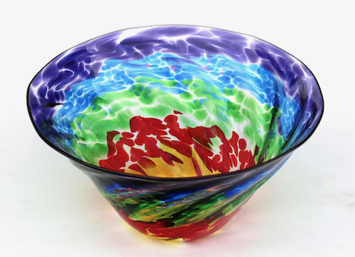Click to view detail for DB-815 Bowl - Rainbow Optic Straight 9x6 $175